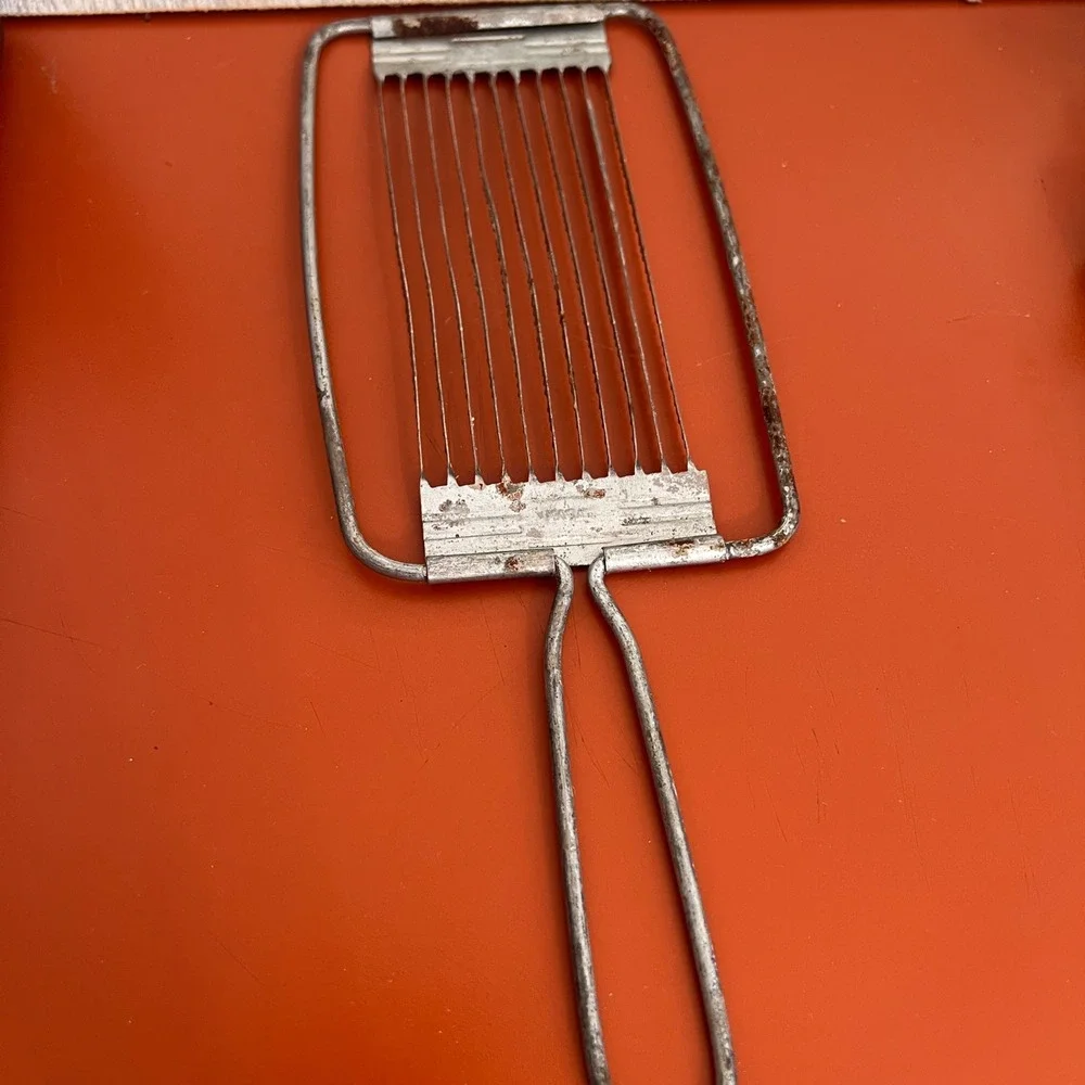 VTG‎ Japan Serrated Wire Cheese Tomato Slicer Metal Kitchen Tool Retro 10 Inch